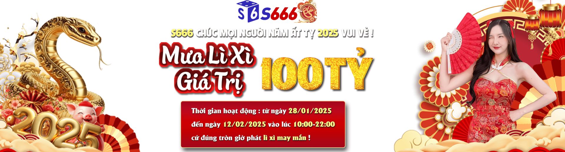 khuyến mãi lì xì tết 2025 tại s666